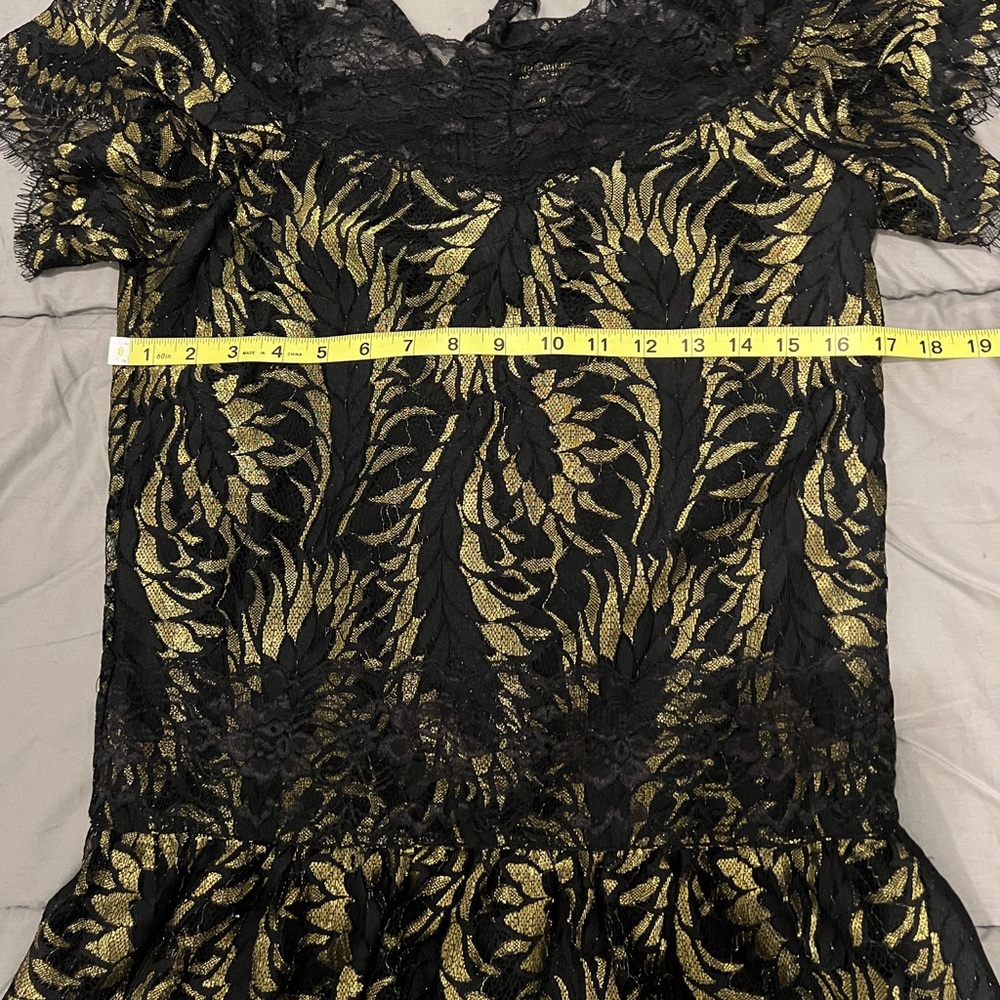 Juicy Couture Petrel Lurex Black Lace Mini Dress - Women, XS/2 - Picture 6 of 8